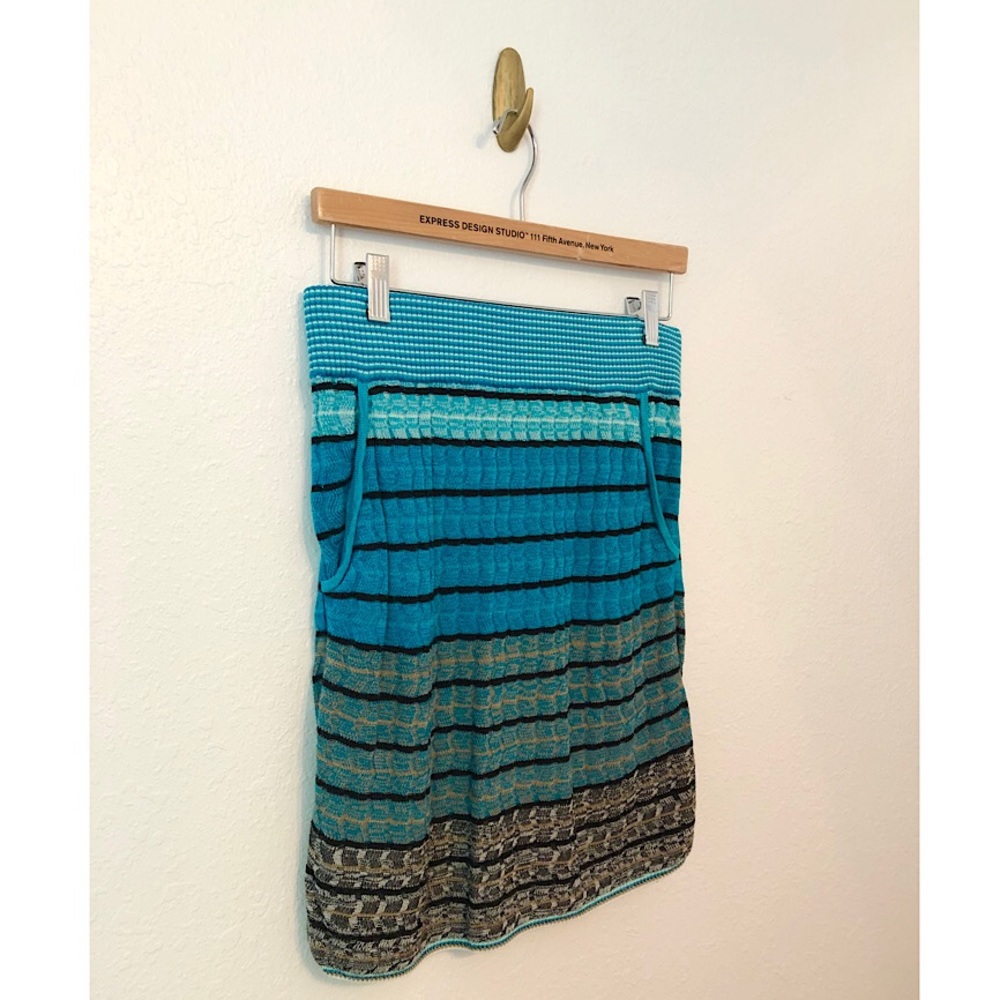 LOFT Striped Knit Pencil Skirt